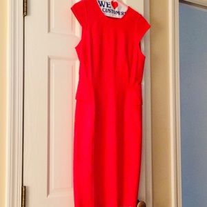 J Crew Coral sheath dress!
